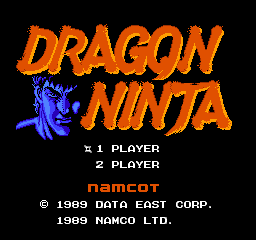 Dragon Ninja (Japan) Title Screen